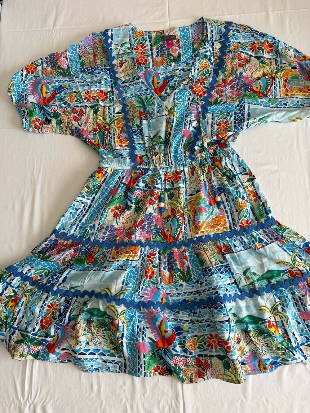 Vince Camuto Tiered Dress Size M Tie Front Mini Dress
Whimsical boho
